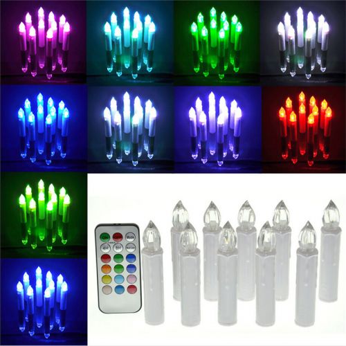 10 LED Kerzen drahtlos Fernbedienung